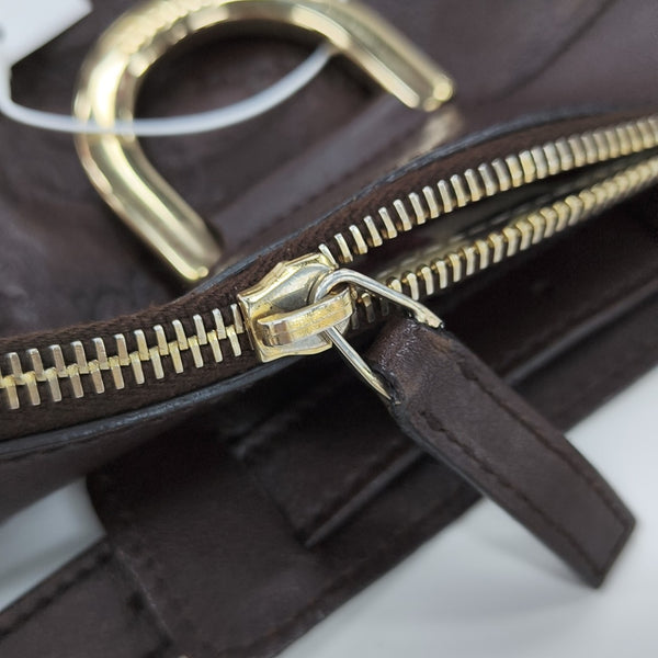 Abbey Monogram Calfskin Brown