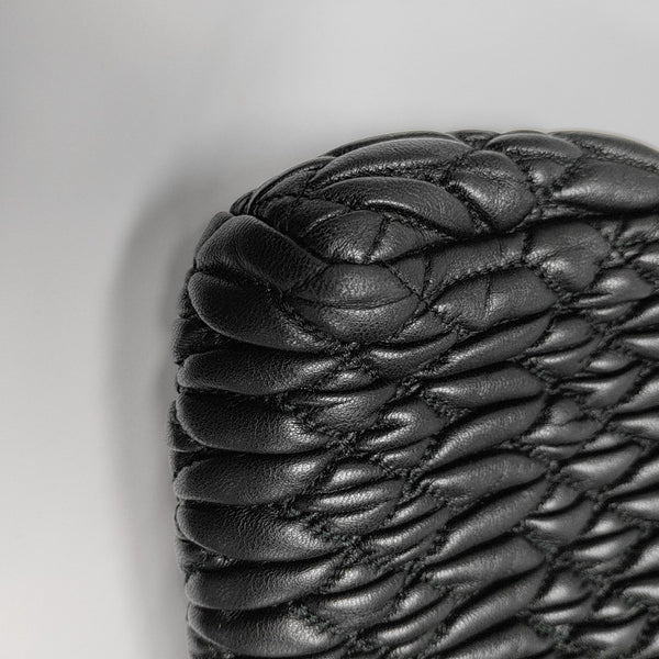 Miu Belle Quilted Lambskin Black