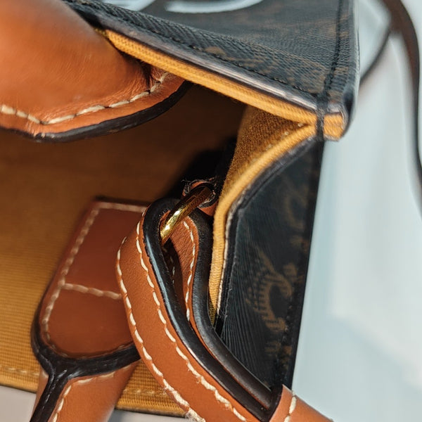 CABAS CELINE Mini Coated Canvas Brown