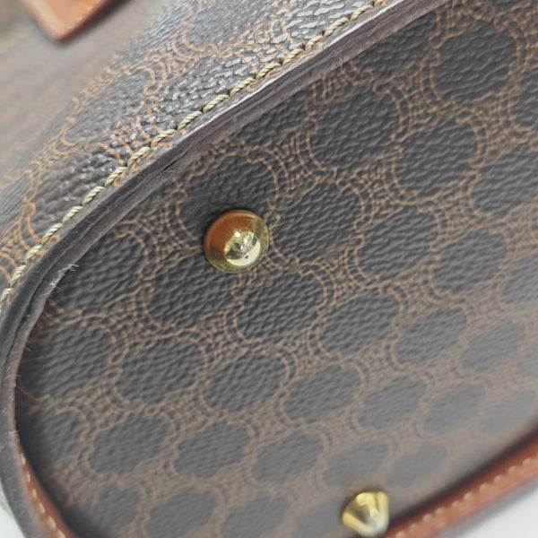Coated Canvas Shoulder Bag Brown