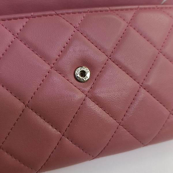 Quilted Lambskin Wallet Pink