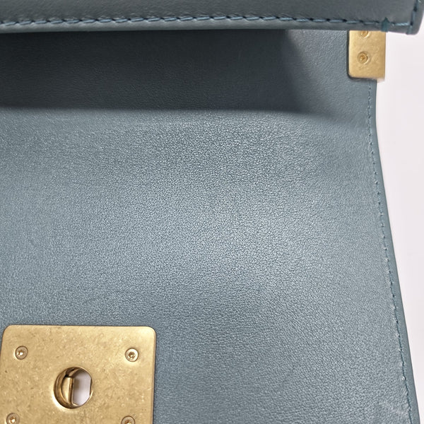 BOY CHANEL Small Quilted Calfskin Green