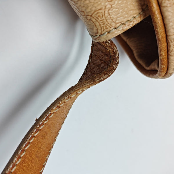 Coated Canvas Shoulder Bag Brown