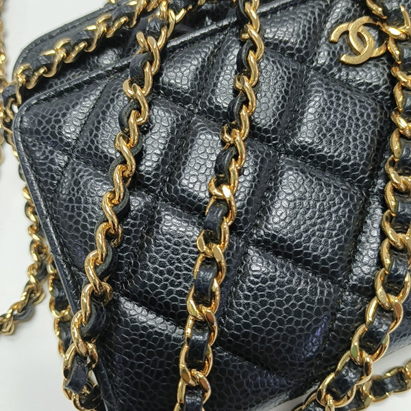 WOC Quilted Grained Calfskin Black