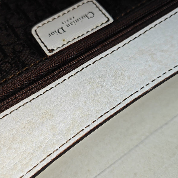 Saddle Medium Calfskin White