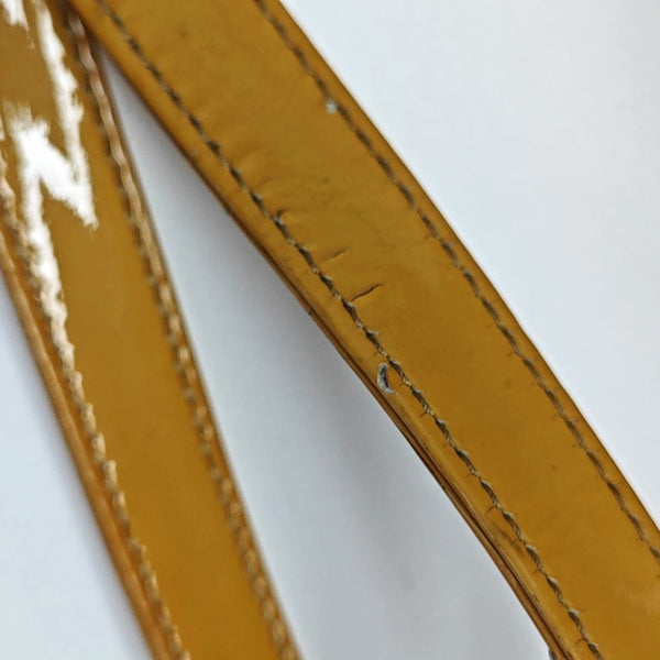 Authenticated pre-owned Lady Dior Medium Quilted Patent Leather Yellow - Shoulder Bag at Looply
