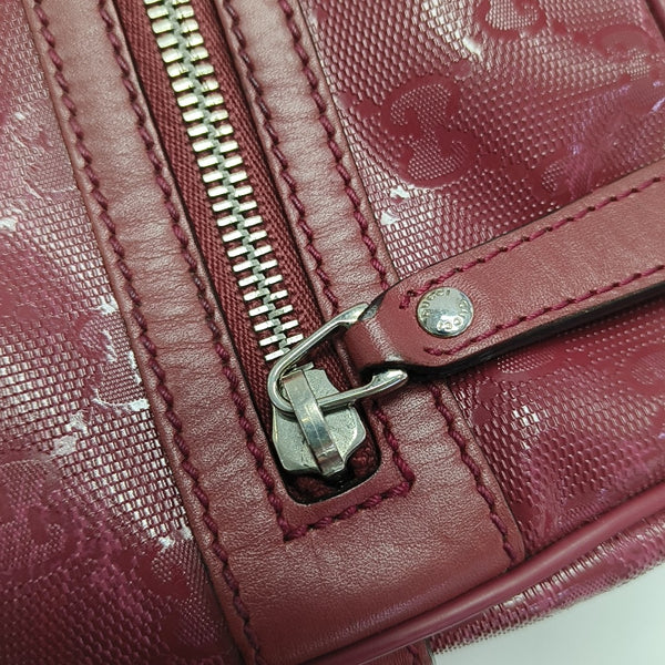Monogram Coated Canvas Shoulder Bag Red