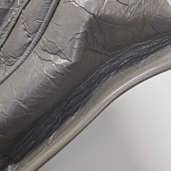 NIKI Medium Chevron Calfskin Gray