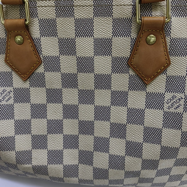 SPEEDY 30 Damier Azur Coated Canvas White