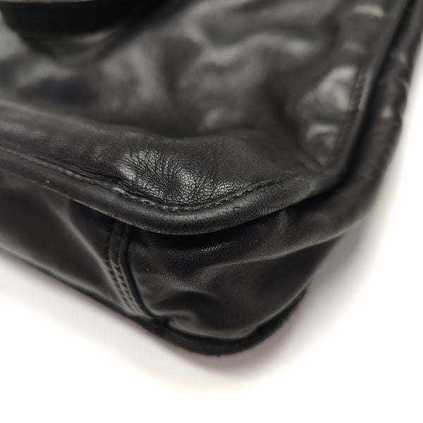 Lambskin Top Handle Bag Black