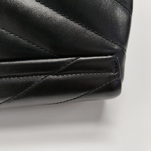 Authenticated pre-owned LOULOU Extra Small Chevron, Quilted Calfskin Black - Shoulder Bag at Looply