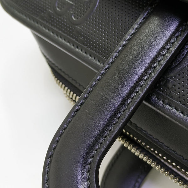 Monogram Calfskin Shoulder Bag Black