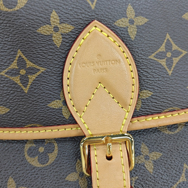 DIANE Monogram Coated Canvas Brown