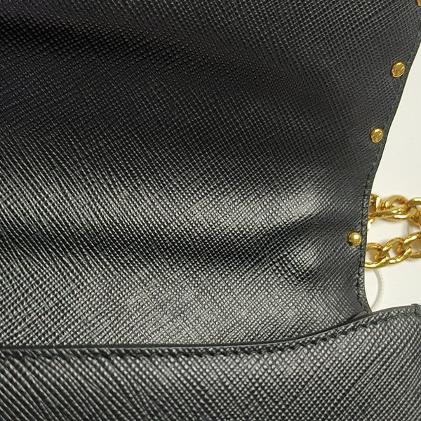 Saffiano Calfskin Shoulder Bag Black