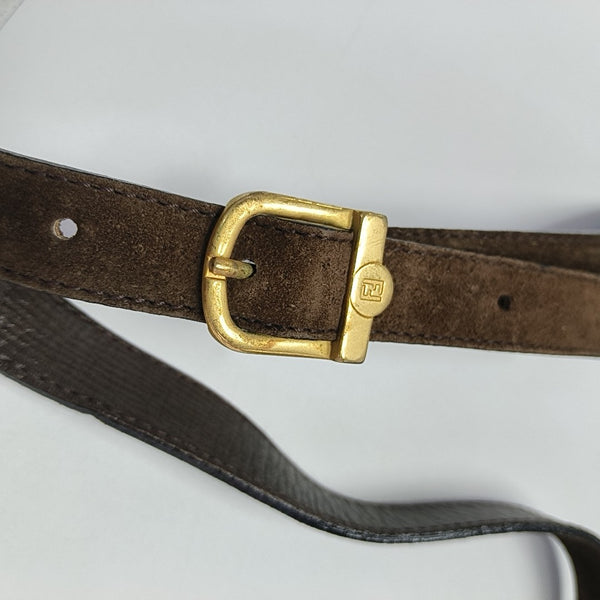 Calfskin Shoulder Bag Brown