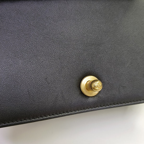 BOY CHANEL Small Quilted Calfskin Black