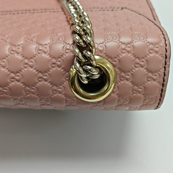 Emily Chain Monogram Calfskin Pink