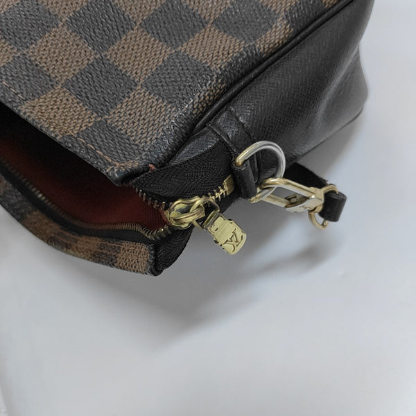 TROUSSE MAKE UP Damier Ebene Coated Canvas Brown