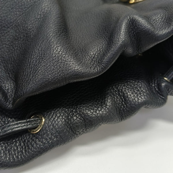 Leather Shoulder Bag Black