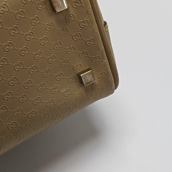 Calfskin Top Handle Bag Beige