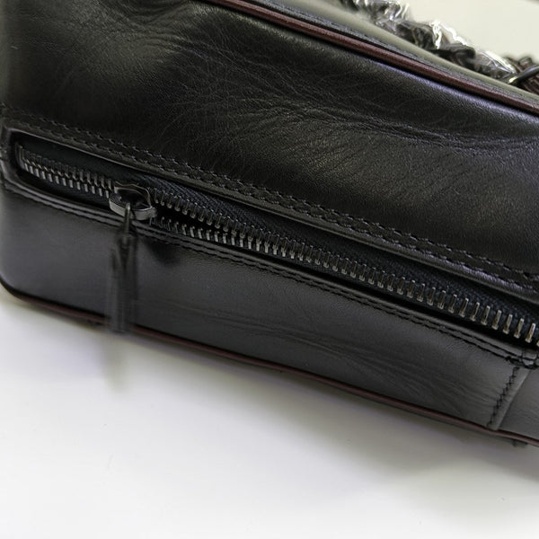 Calfskin Top Handle Bag Black