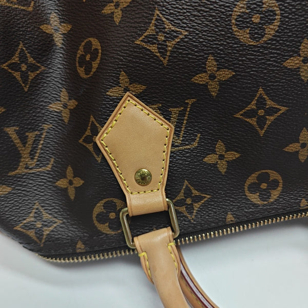 SPEEDY 30 Monogram Coated Canvas Brown