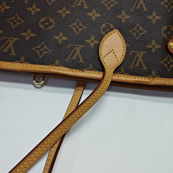 NEVERFULL MM Monogram Coated Canvas Brown