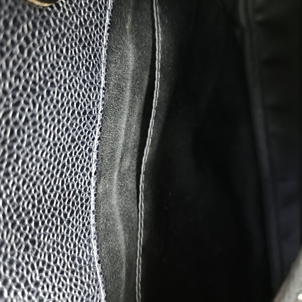 CHANEL GST Large Quilted Grained Calfskin Black
