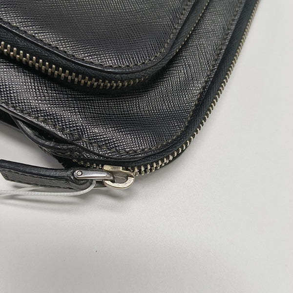 Saffiano Calfskin Clutch Black