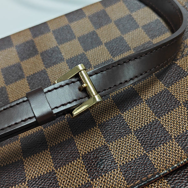 MUSETTE TANGO Damier Ebene Coated Canvas Brown