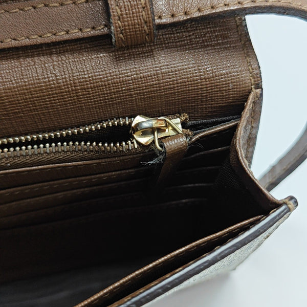 Monogram Coated Canvas Shoulder Bag Beige