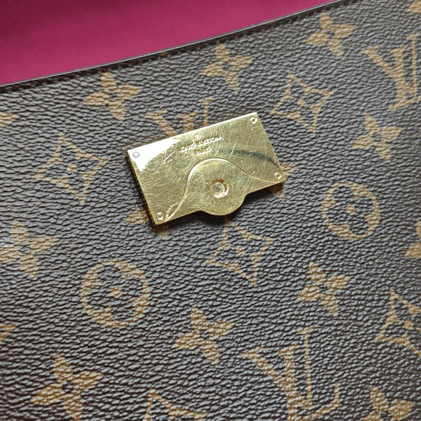 CLUNY PM Monogram Coated Canvas Brown