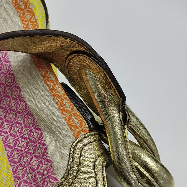 Canvas Top Handle Bag Multicolor