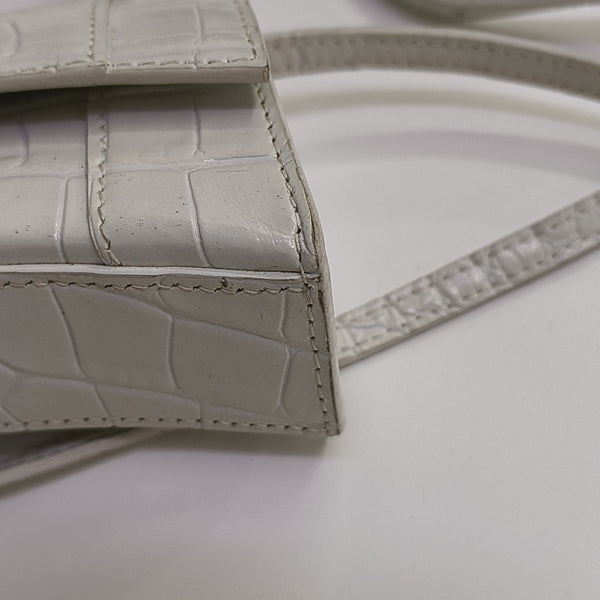 Hourglass Mini Calfskin White