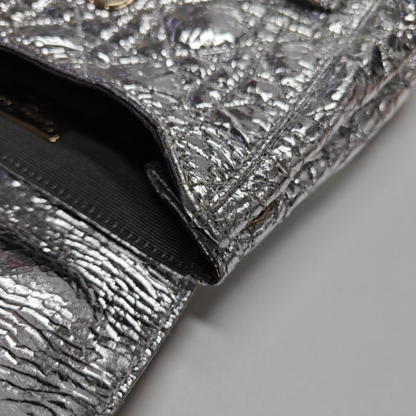 Stardust Small Cannage Calfskin Silver