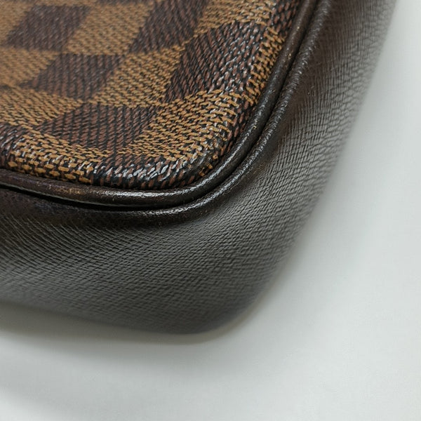 TROUSSE MAKE UP Damier Ebene Coated Canvas Brown