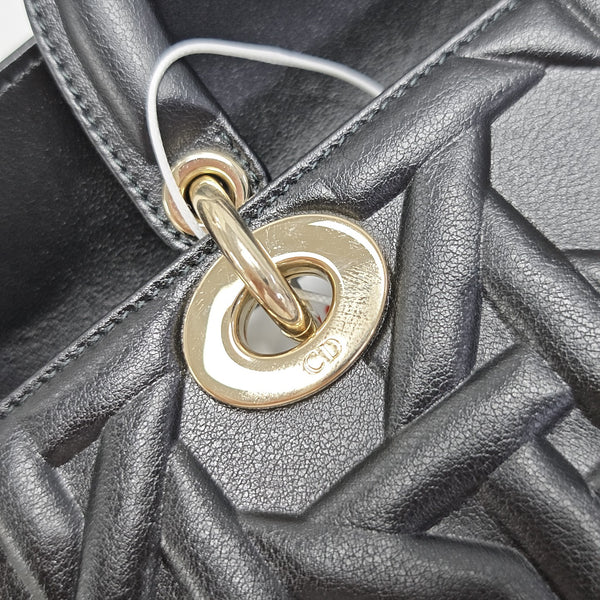 Lady D-Joy Medium Calfskin Black