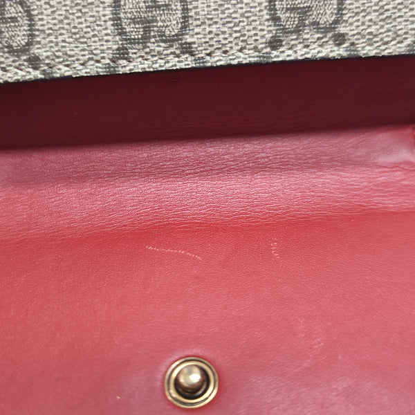 GG Supreme Mini Monogram Coated Canvas Beige
