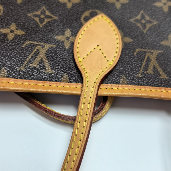 NEVERFULL MM Monogram Coated Canvas Brown
