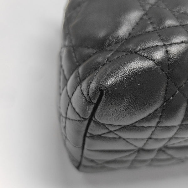 Jolie Top Handle Mini Cannage Lambskin Black