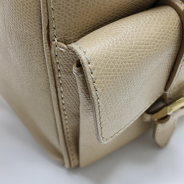 Calfskin Top Handle Bag Beige