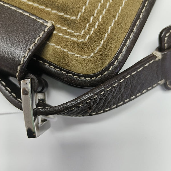 Suede Shoulder Bag Green