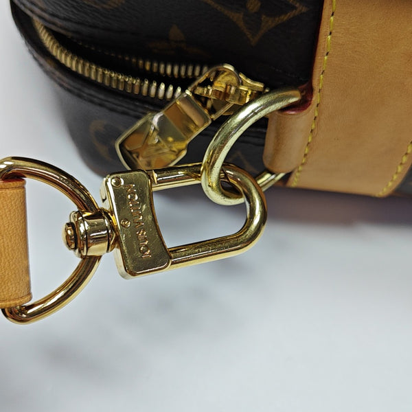 Monogram Coated Canvas Shoulder Bag Brown