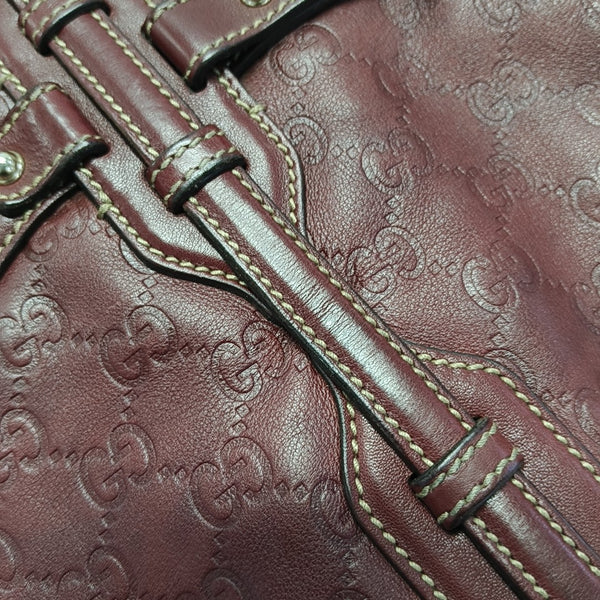 Monogram Calfskin Shoulder Bag Red