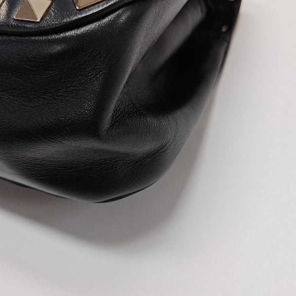 Rockstud Calfskin Black