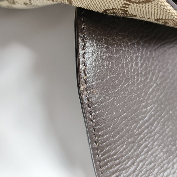 Monogram Canvas Shoulder Bag Brown