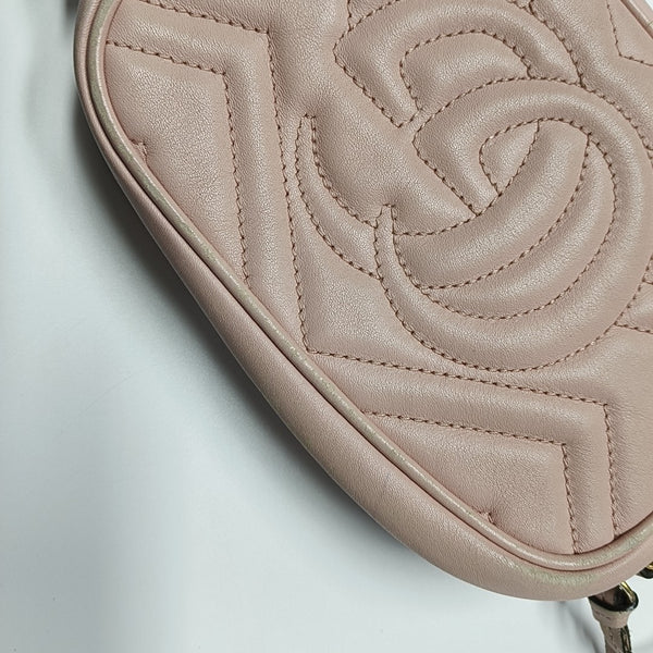GG Marmont Mini Quilted Calfskin Pink