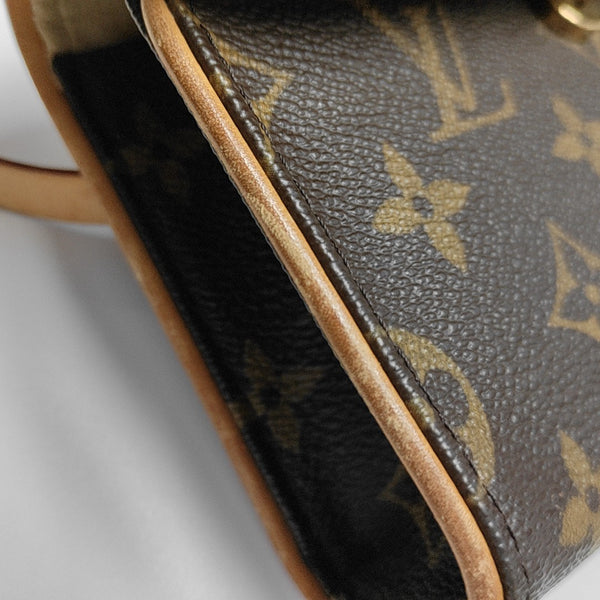 FLORENTINE Monogram Coated Canvas Brown