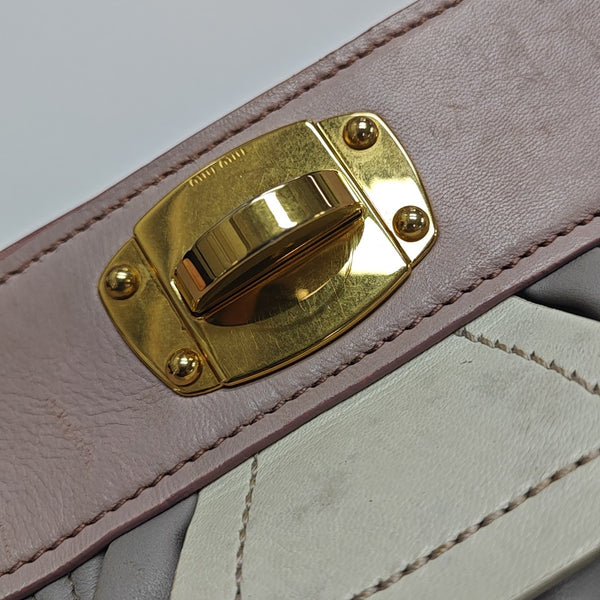 Quilted Lambskin Tote Bag Gray