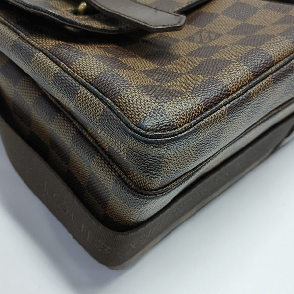 BROADWAY Damier Ebene Coated Canvas Brown